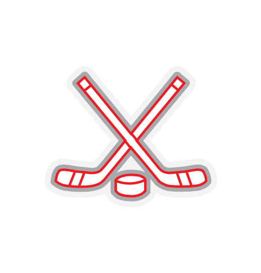 Hockey Sticks with Hockey Puck
