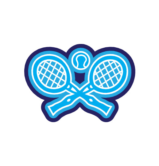 Crossed Tennis Racquets w/Ball
